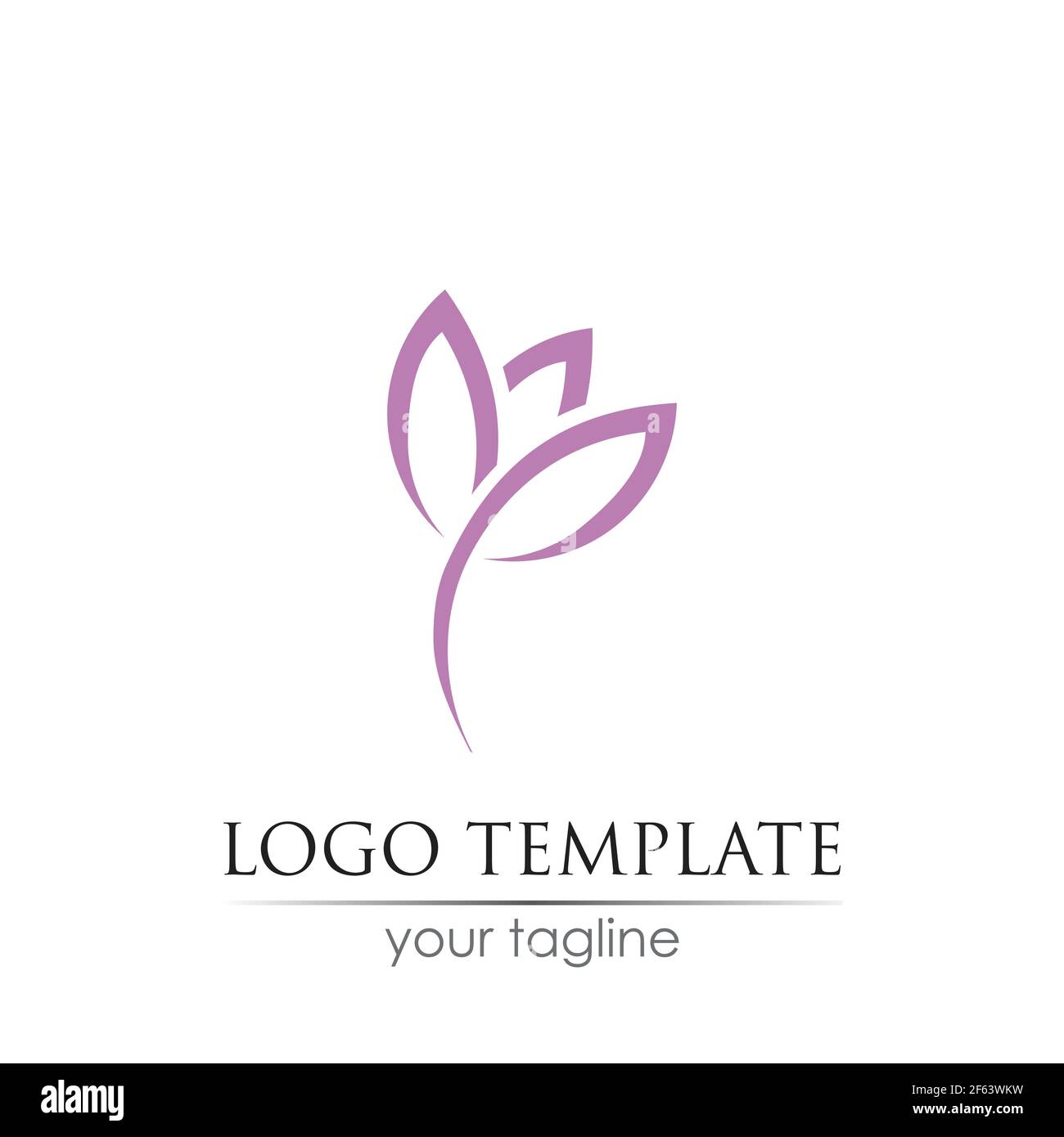 flower tulip logo vector illustration design template Stock Vector