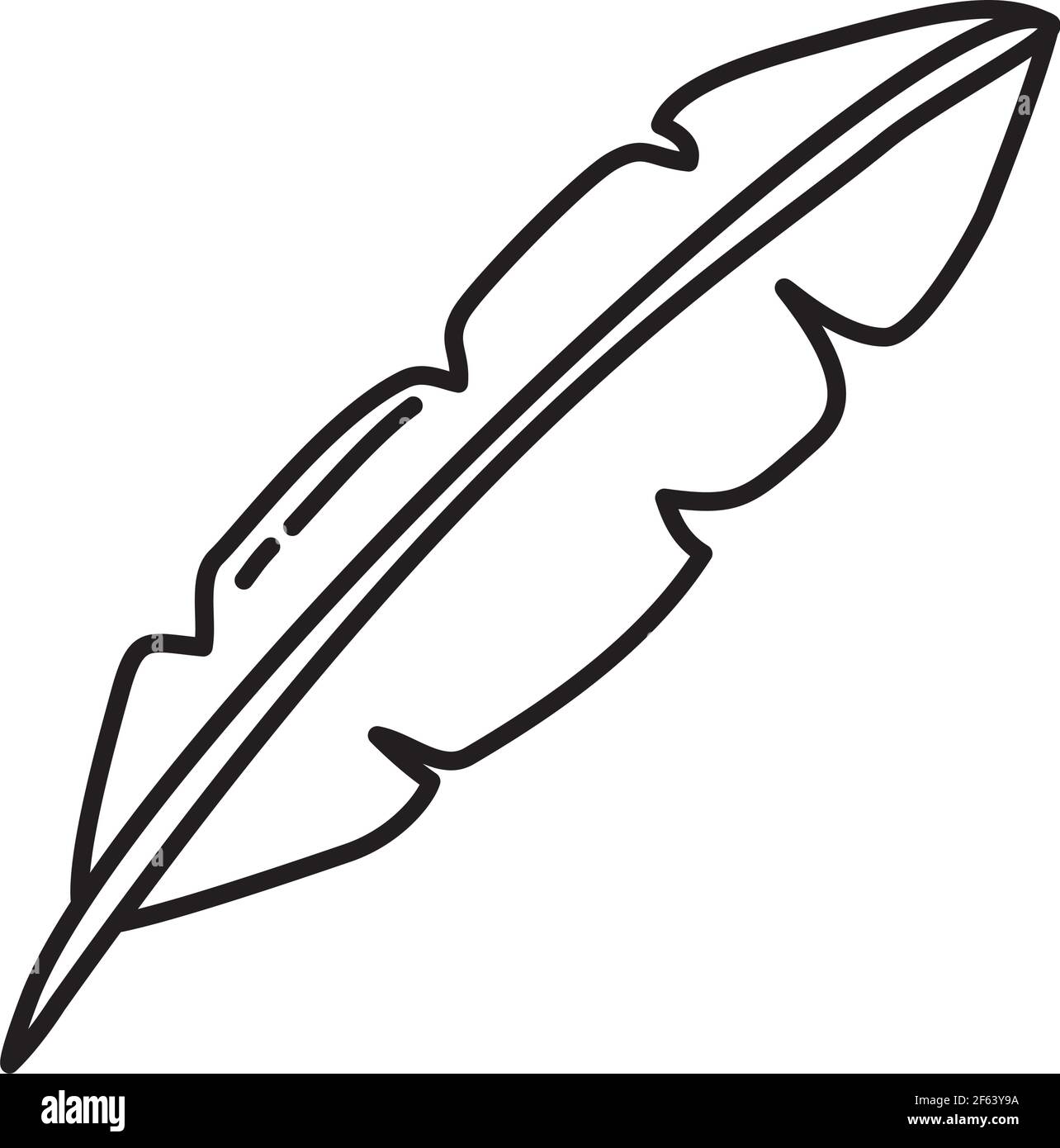 feather icon on white background Stock Vector Image & Art - Alamy