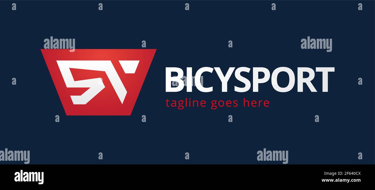 abstract bicycle icon or vector logo design. Bicycle sport icon logo ...