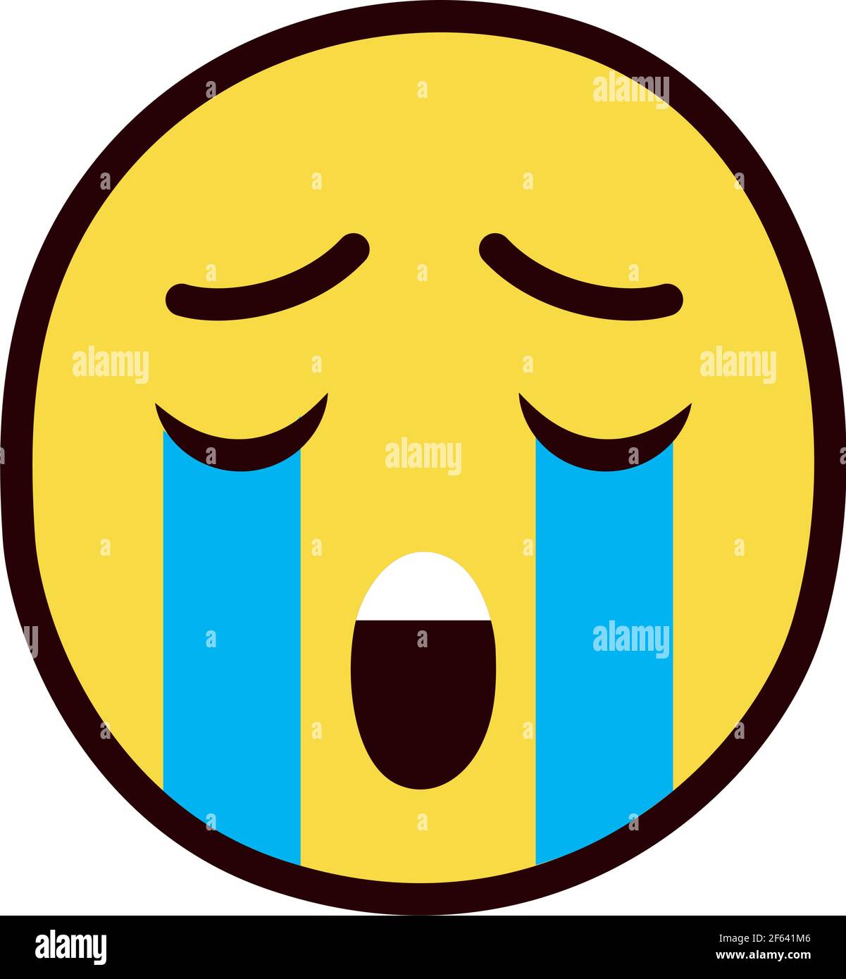 loudly crying emoji on background Stock Vector Image & Art Alamy