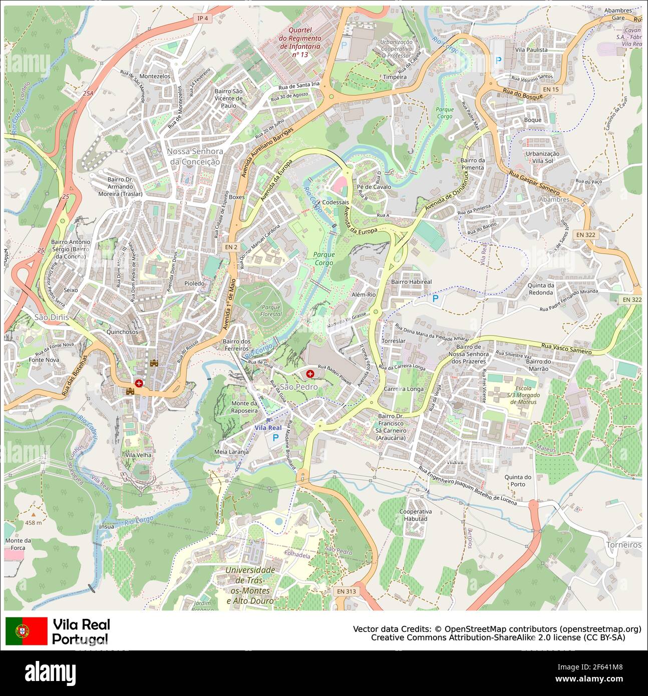 Vila Real Portugal Map Vila Real,Portugal,Europe,City,City Map Stock Vector Image & Art - Alamy