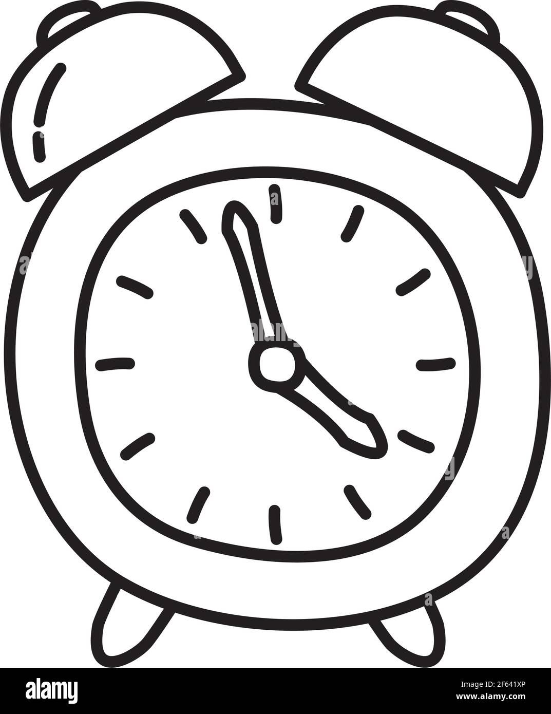 alarm clock on white background Stock Vector Image & Art - Alamy