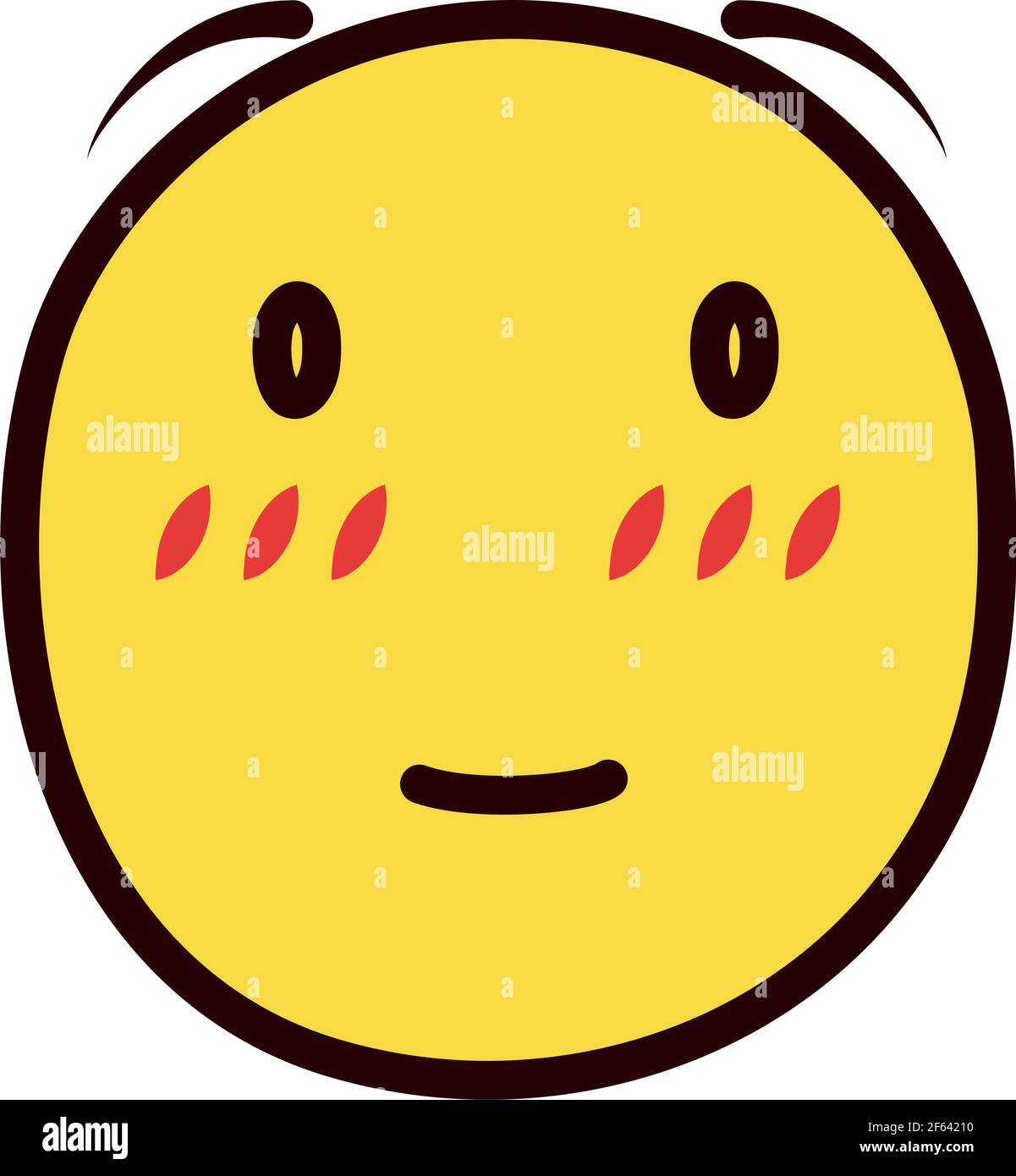 Flushed face emoticon Stock Vector Images Alamy