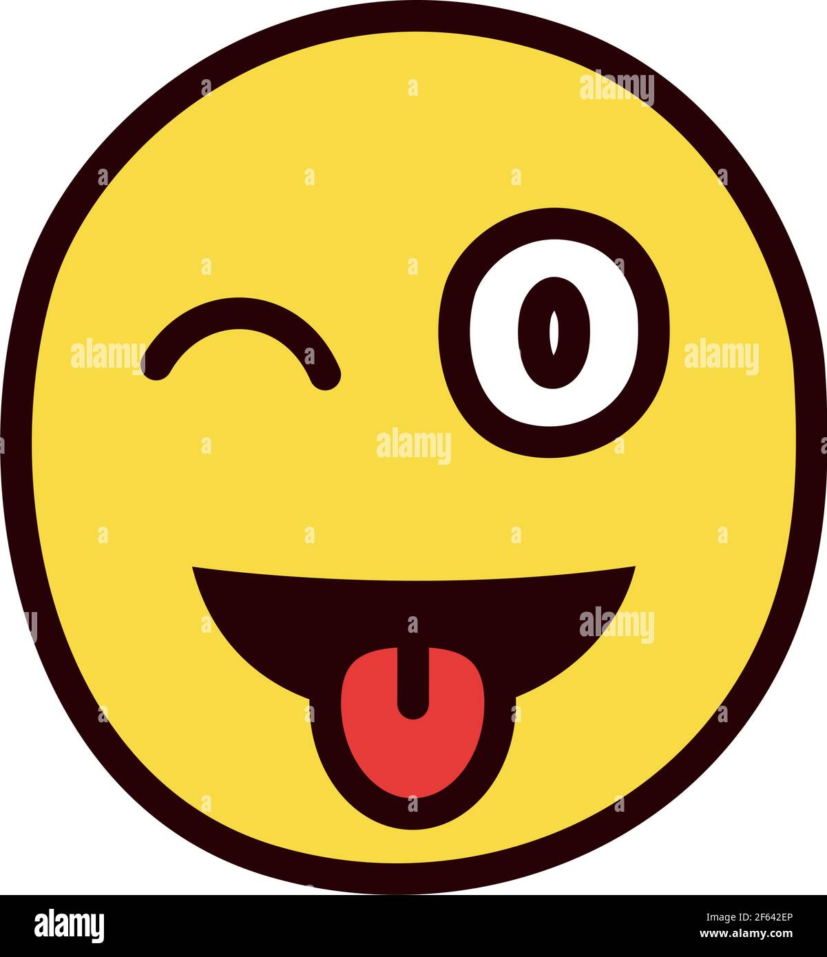 winking emoji with out tongue Stock Vector Image & Art Alamy