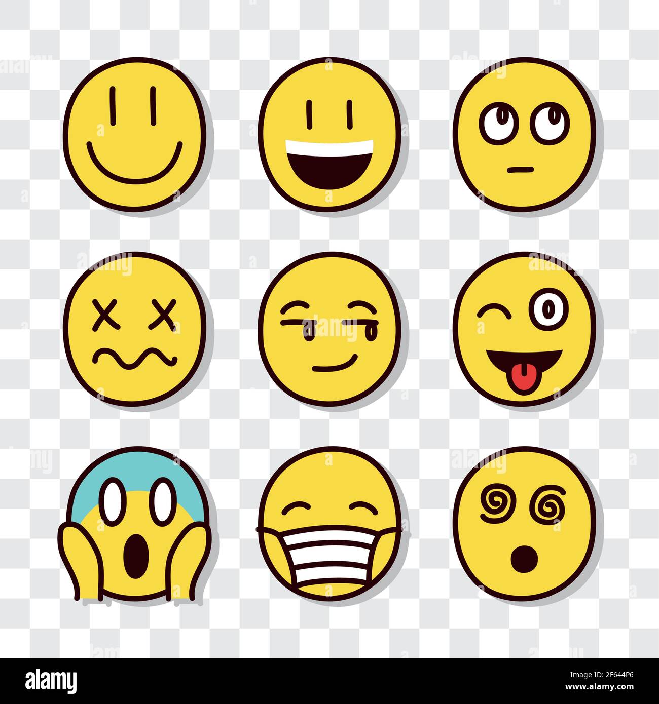 emojis faces icon set design Stock Vector Image & Art Alamy