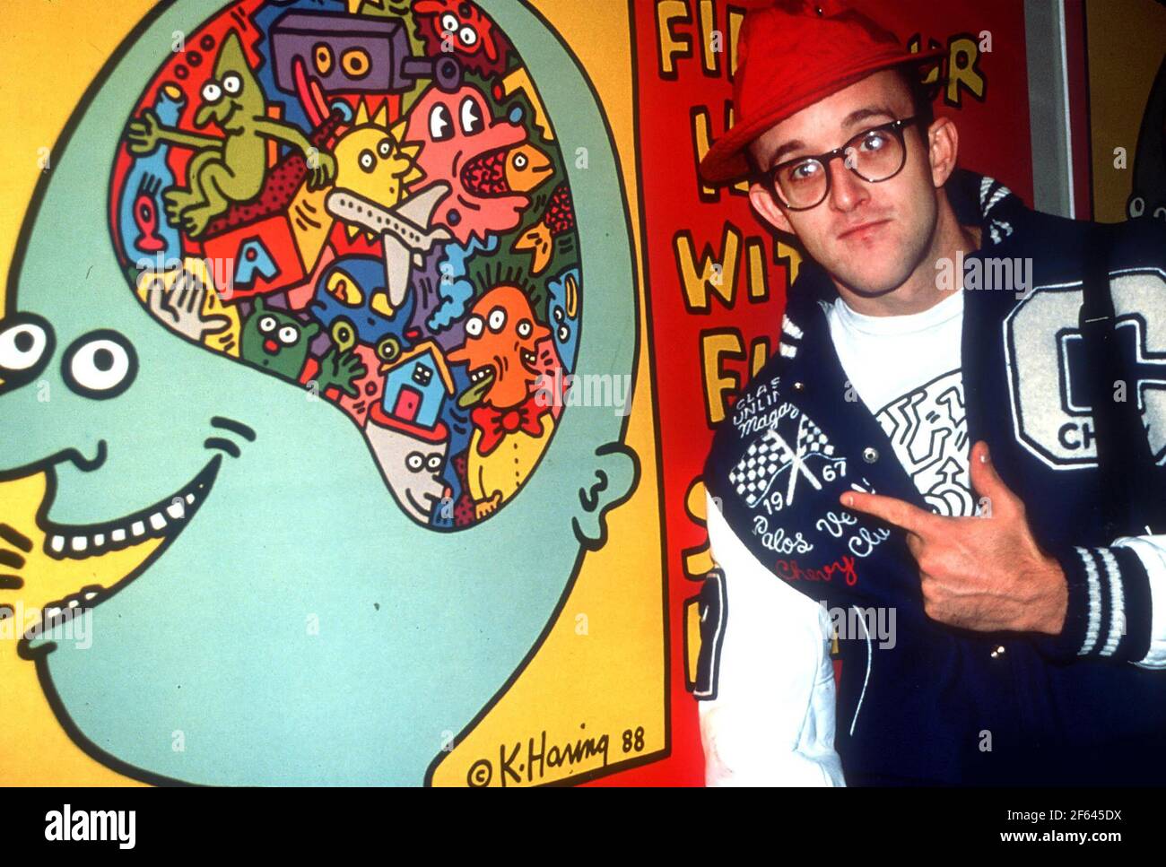 Keith Haring 1980s Photo by Adam Scull-PHOTOlink.net Stock Photo