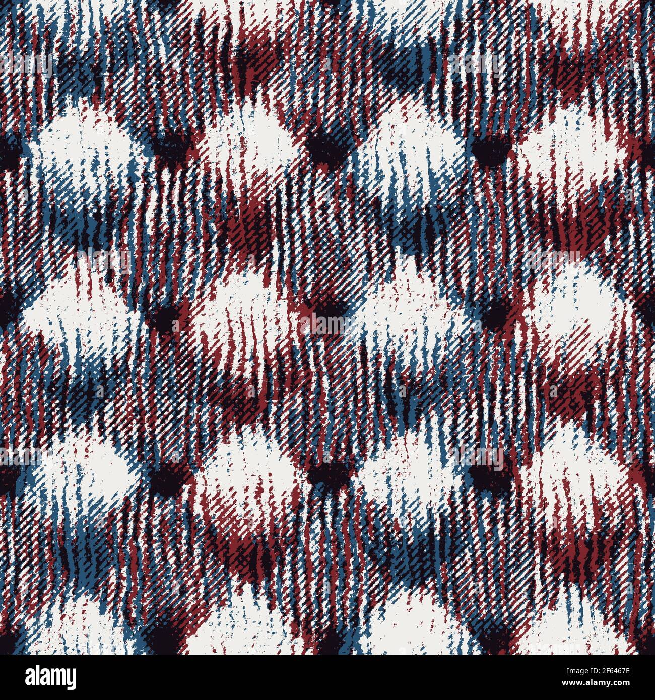 Seamless geo pattern in red blue black white Stock Photo - Alamy