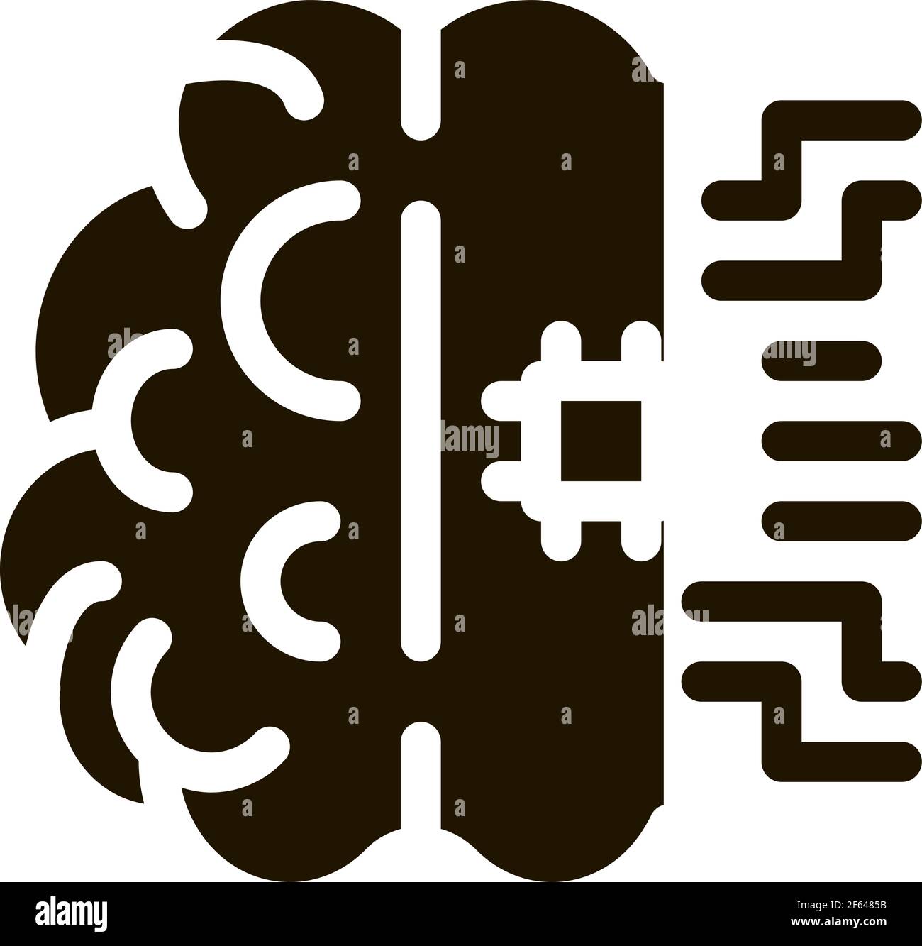 Ai brain glyph icon Stock Vector Images - Alamy