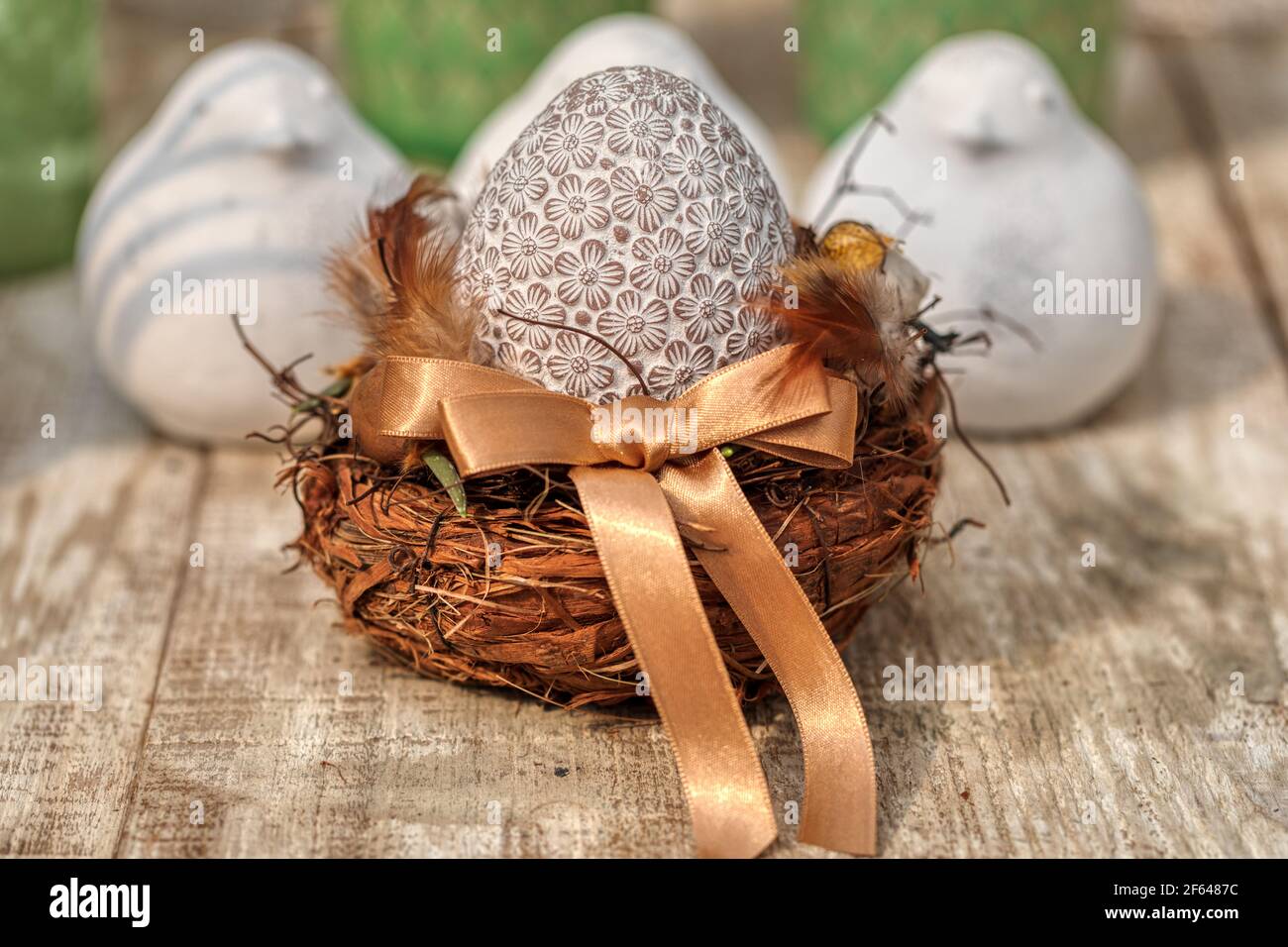 happy easter decoration with eggs, holiday Stock Photo