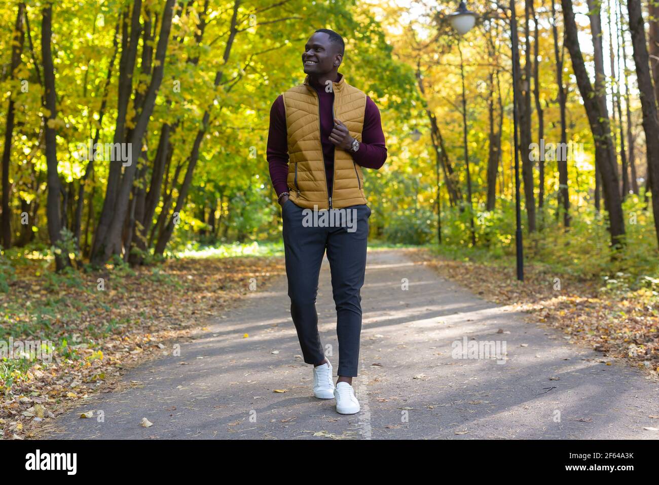 Positive african american young man in 