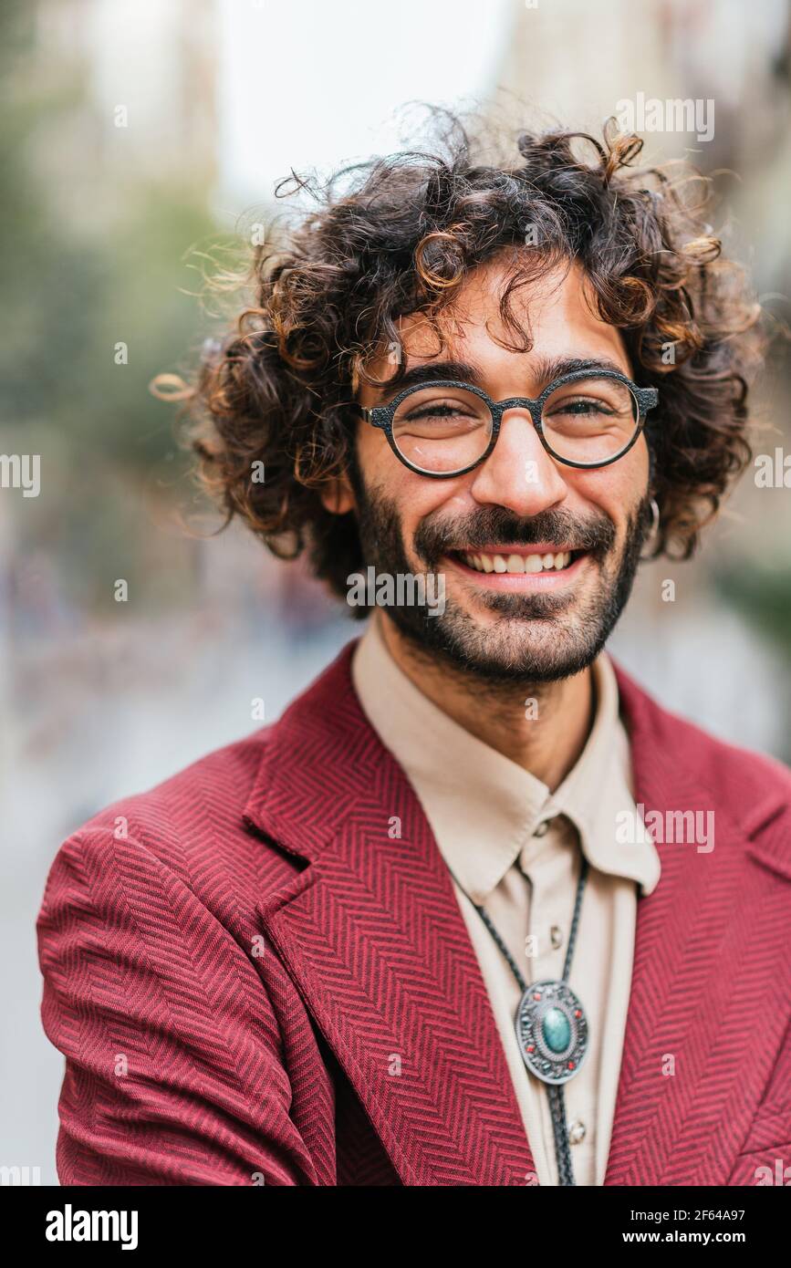 Attractive friendly smiling curly hair hi-res stock photography and ...