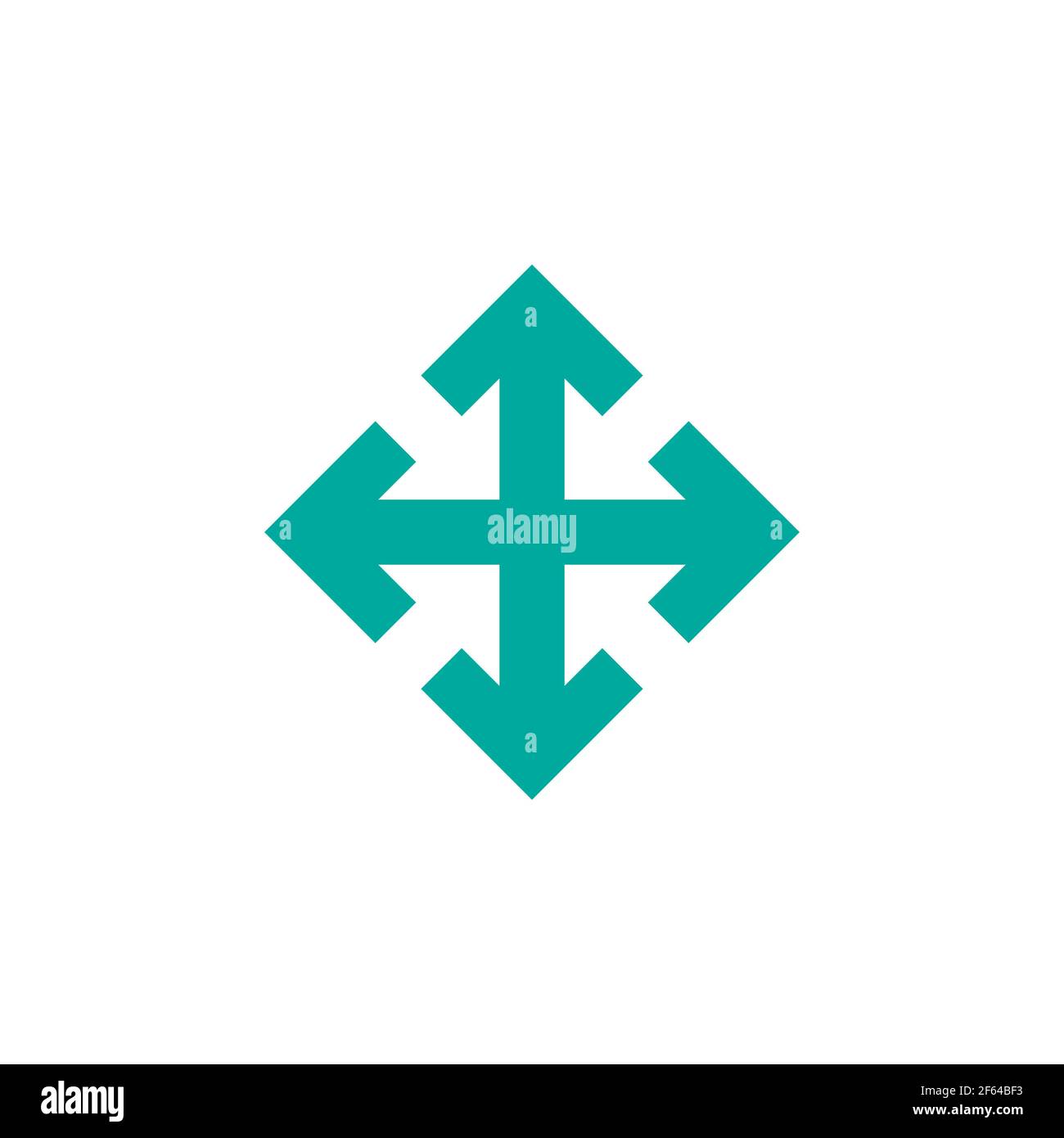 four blue arrows point out from the center. Expand Arrows icon. Outward