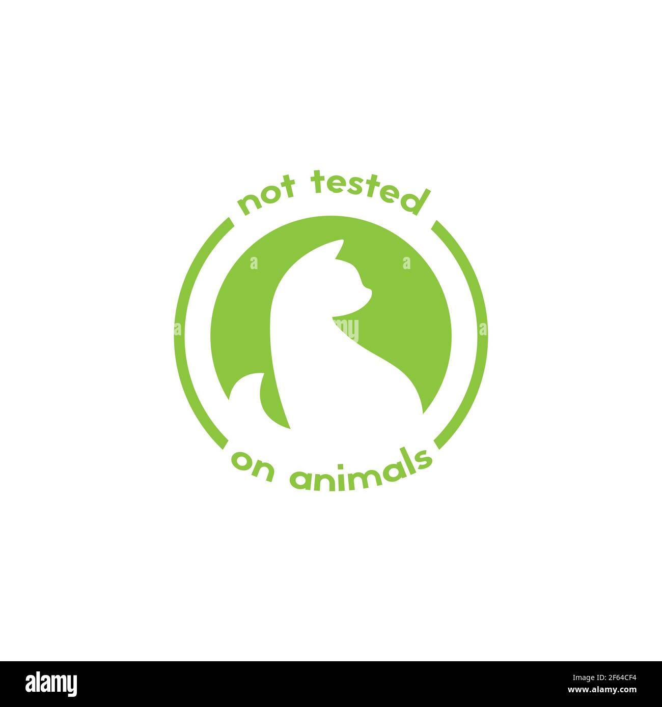 Cruelty free label. Not tested on animals stamp. No animal testing seal.  Logo design with kitten or cat. Vector illustration isolated on white Stock  Vector Image & Art - Alamy