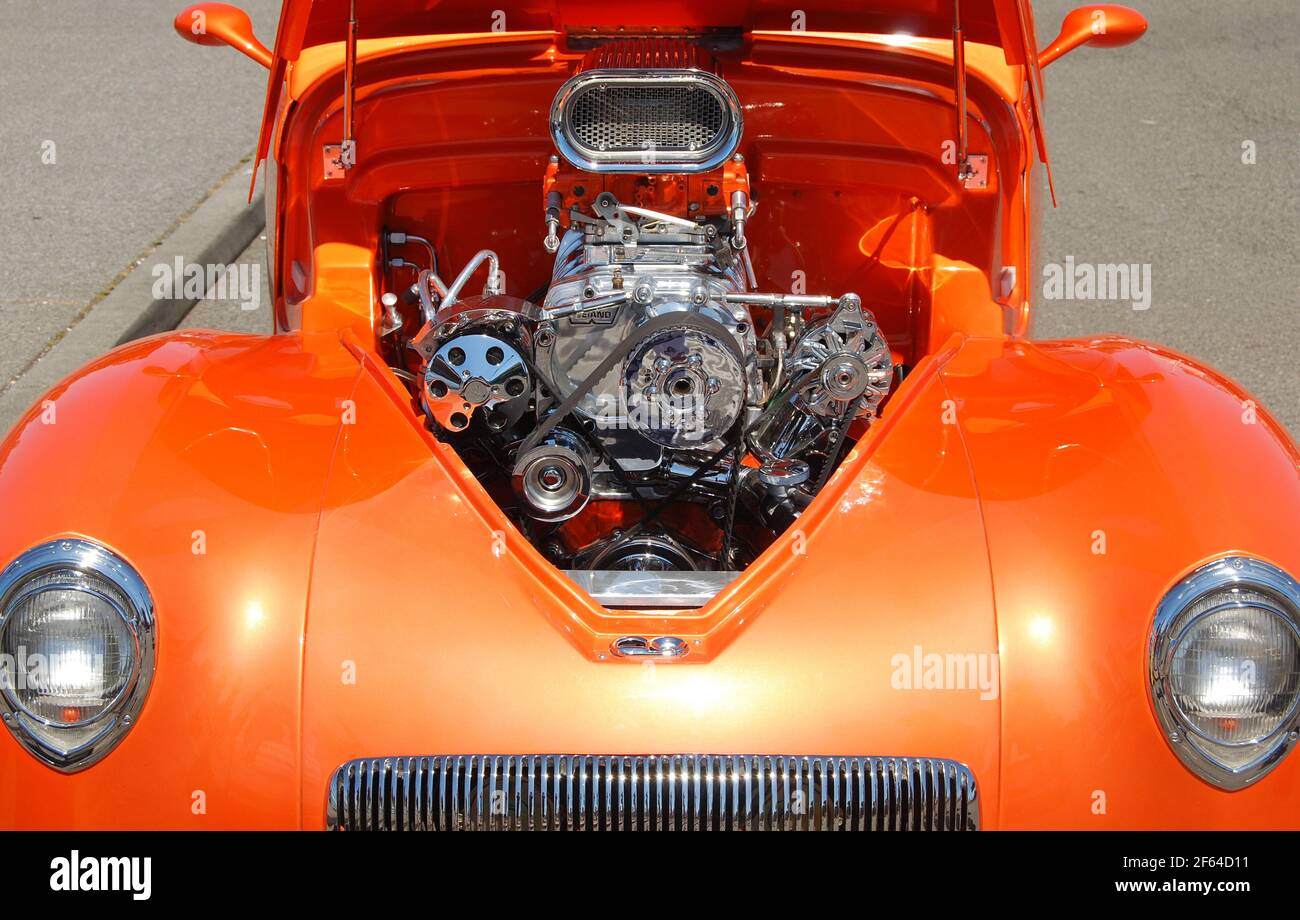1939 Ford Custom Coupe modified into a hot rod. Stock Photo