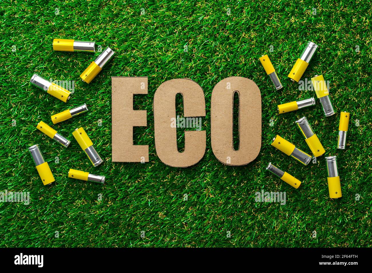 Recycling of used alkaline batteries ecological concept Stock Photo Alamy