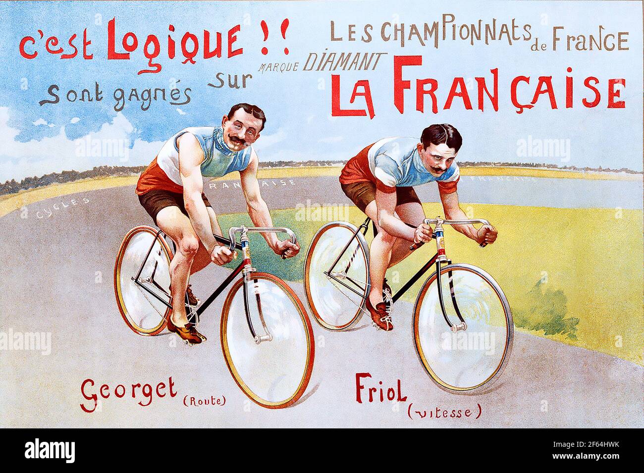 Poster for Diamant cycles (1906) France. Stock Photo