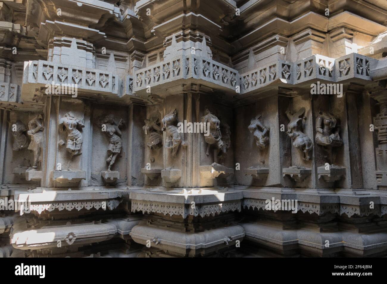 headless statues sculptures in old hindu temple in bhuleshwar pune