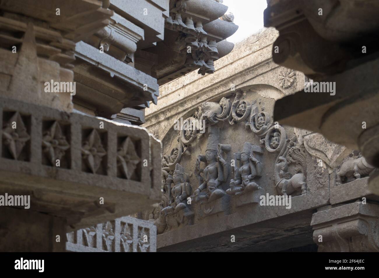 indian carving style from old hindu temple in pune india Stock Photo