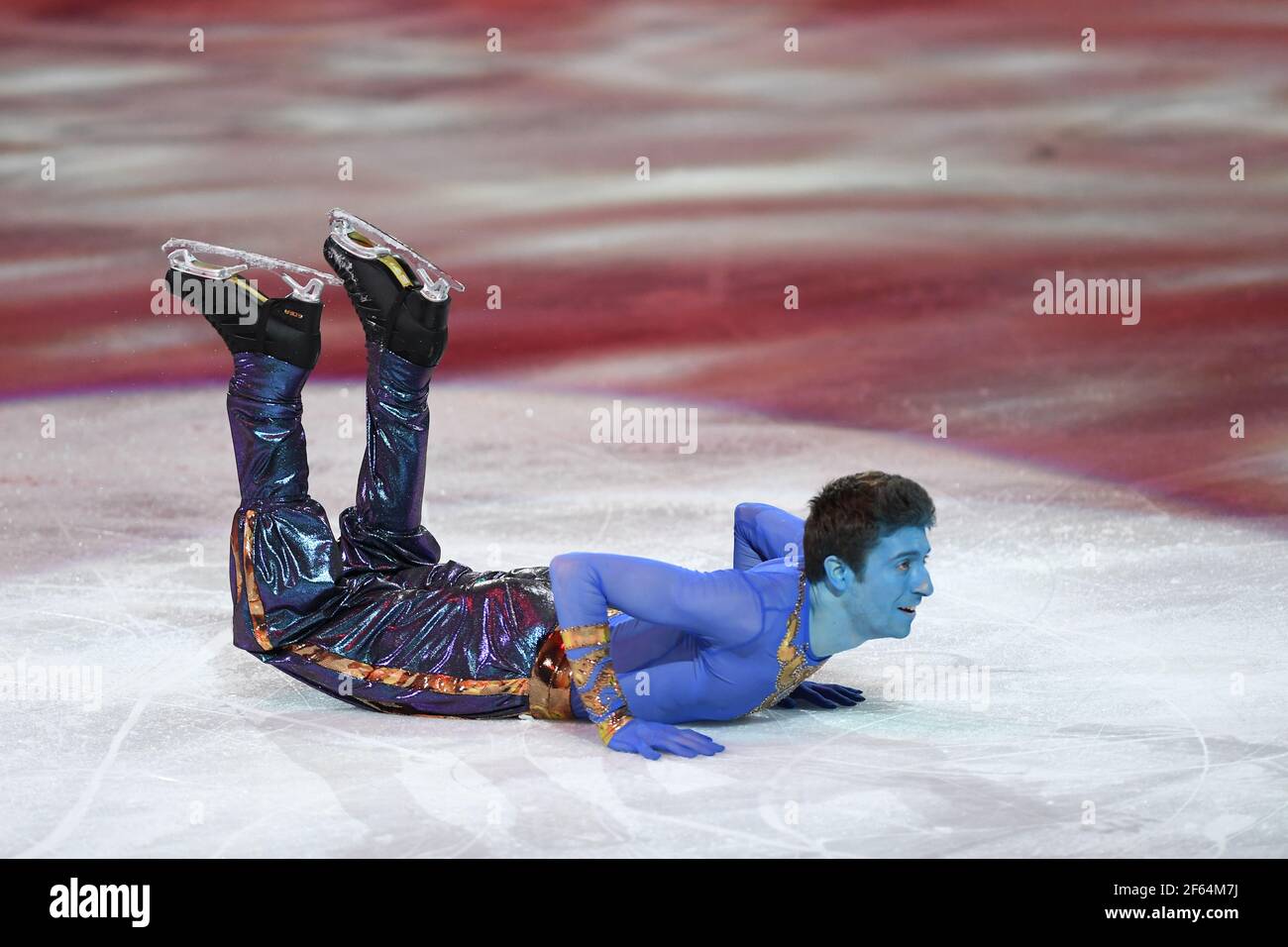 Morisi KVITELASHVILI GEO, during the Exhibition Gala at the ISU World Figure Skating Championships 2021 at Ericsson Globe, on March 28, 2021 in Stockholm, Sweden. (Photo by Raniero Corbelletti/AFLO) Stock Photo