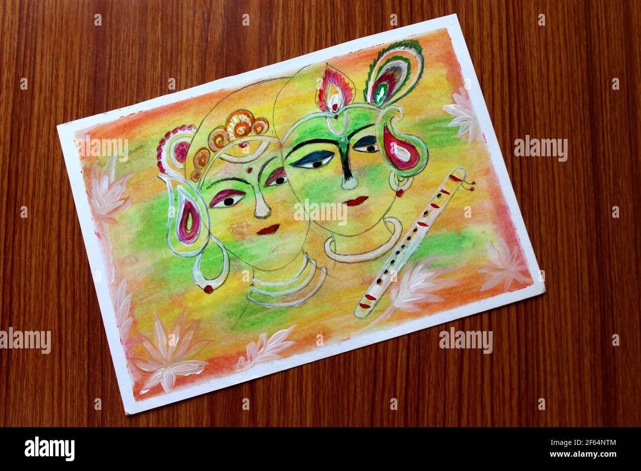 Holi with Radha Krishna Watercolour by Geeta Yerra | Artfinder