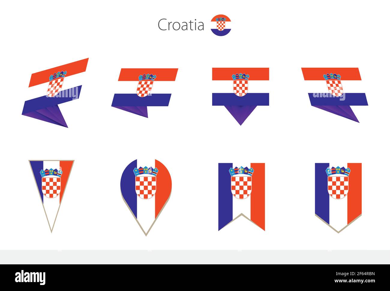 Croatian national flag Stock Vector Images - Alamy