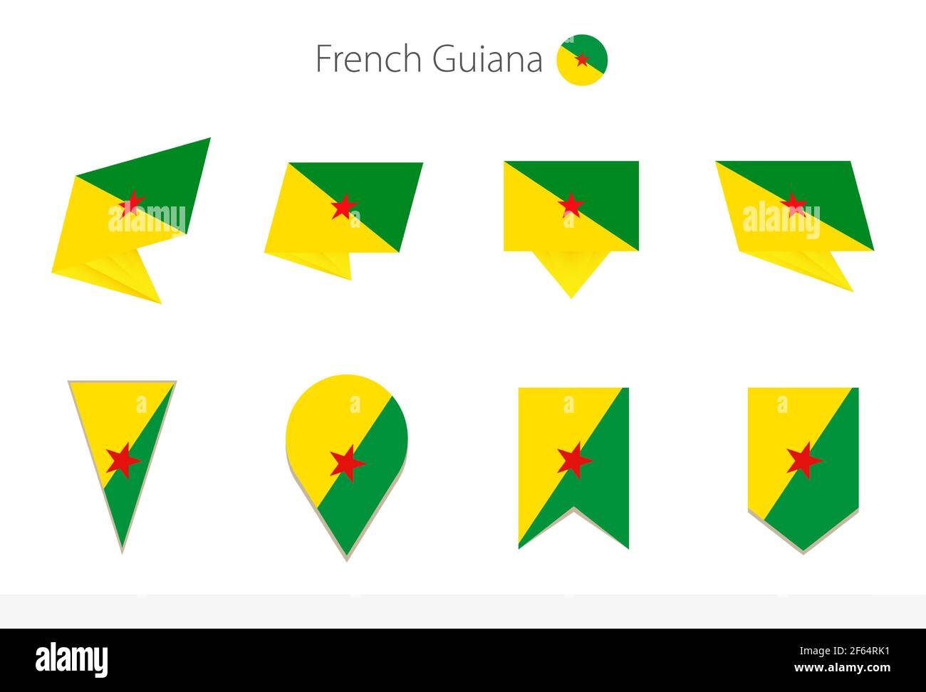 French Guiana National Flag Collection Eight Versions Of French Guiana