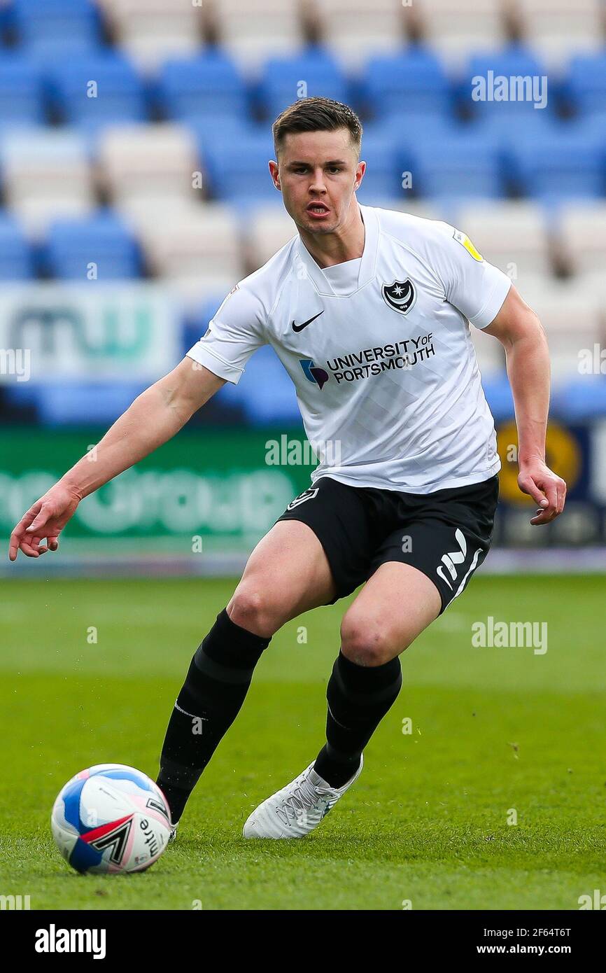 Portsmouth's Callum Johnson during the Sky Bet League One match at the ...