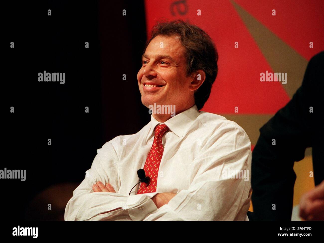 Tony Blair at a question and answer session  January 2000for Labour Party members from North and Central London Stock Photo