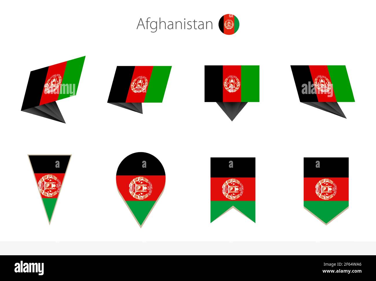 Afghanistan National Flag Collection Eight Versions Of Afghanistan Afghanistan National Flag Collection Eight Versions Of Afghanistan