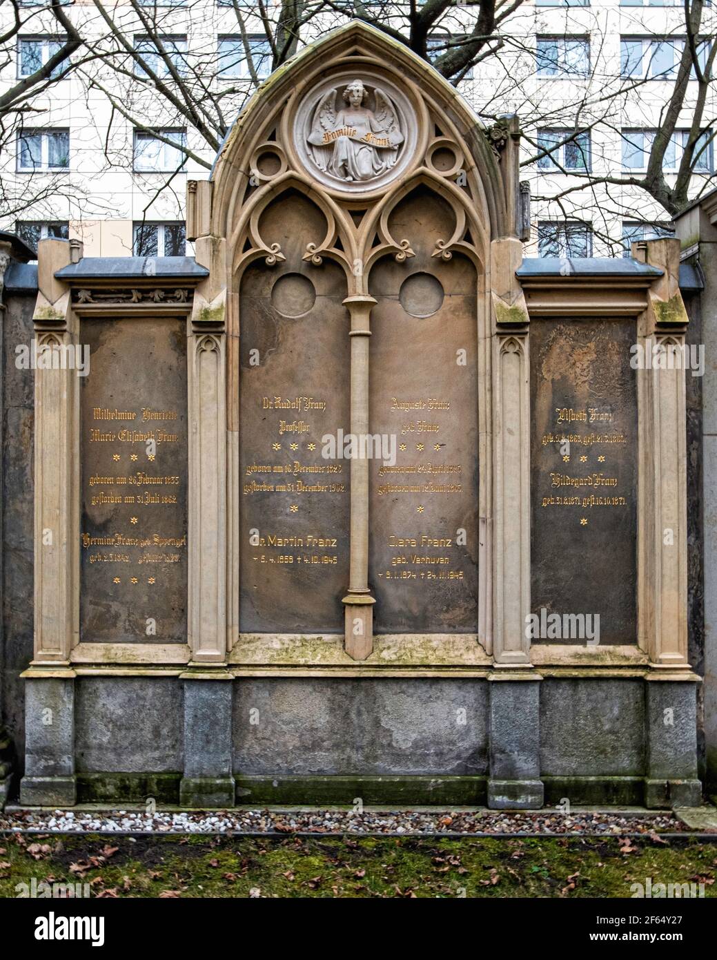 Franz family Tomb,St. Nicholas and St. Mary Cemetery I, Prenzlauer Allee 1. Berlin Stock Photo