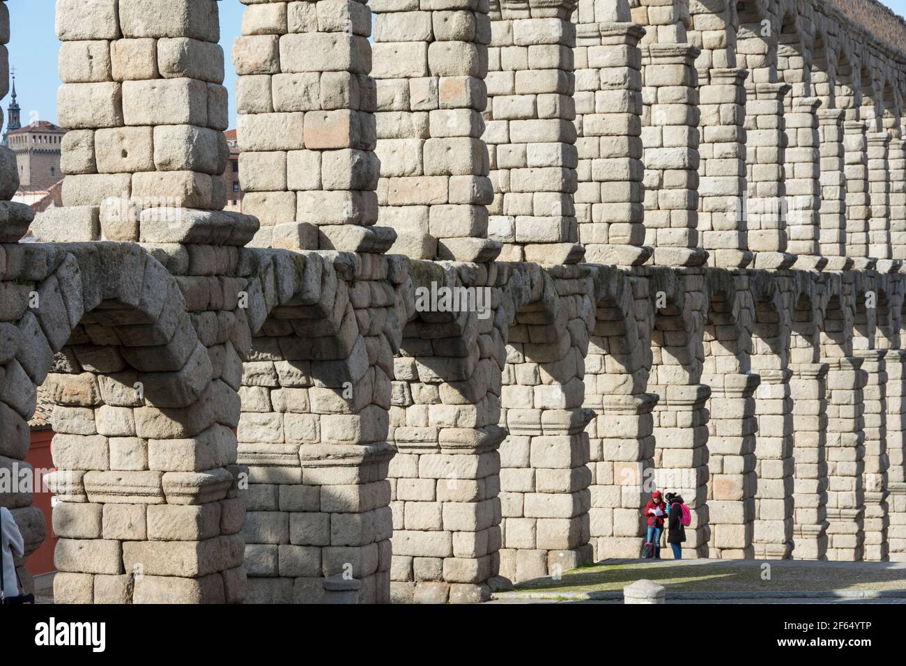 The Roman aqueduct of Segovia, Spain Stock Photo - Alamy