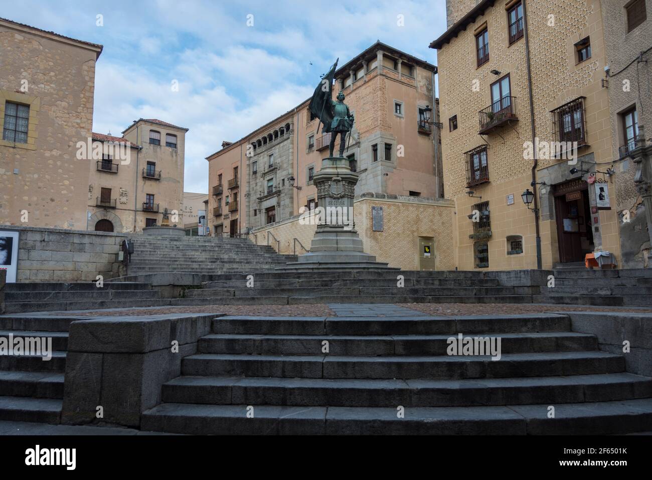 Statue of Juan Bravo in Segovia, Spain. Stock Photo