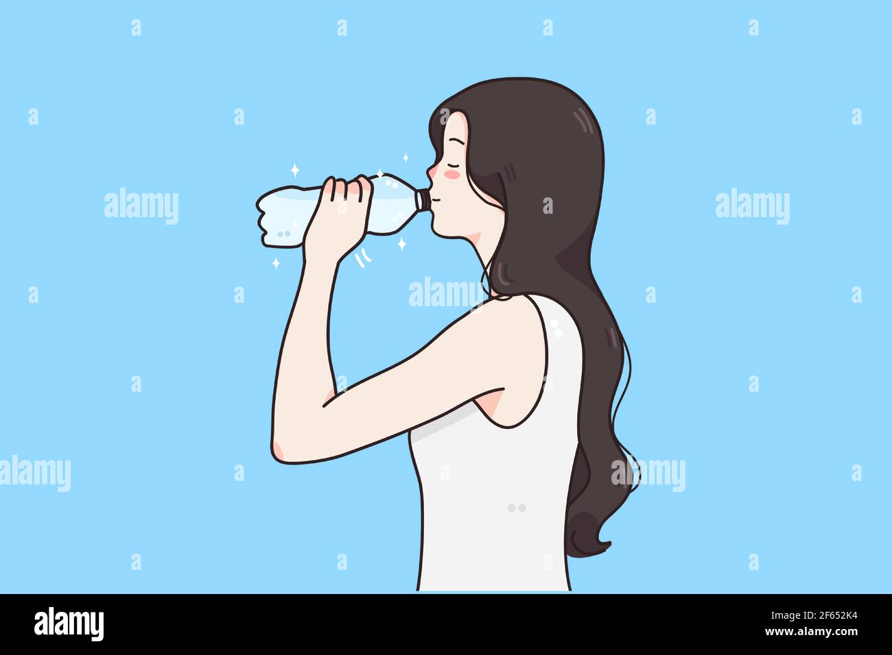 Drinking water and healthy lifestyle concept Stock Vector Image & Art