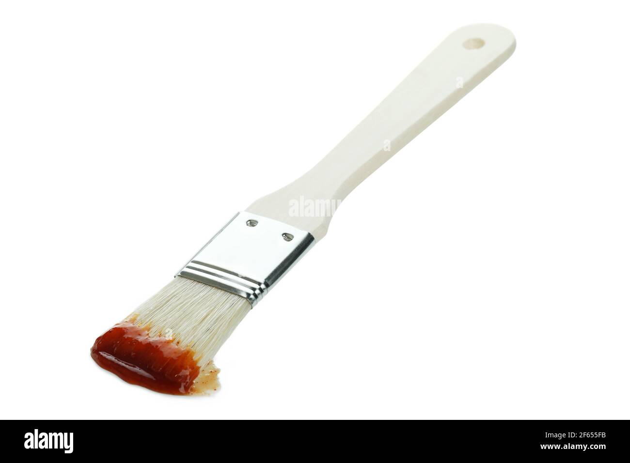 Brush with barbecue sauce isolated on white background Stock Photo Alamy