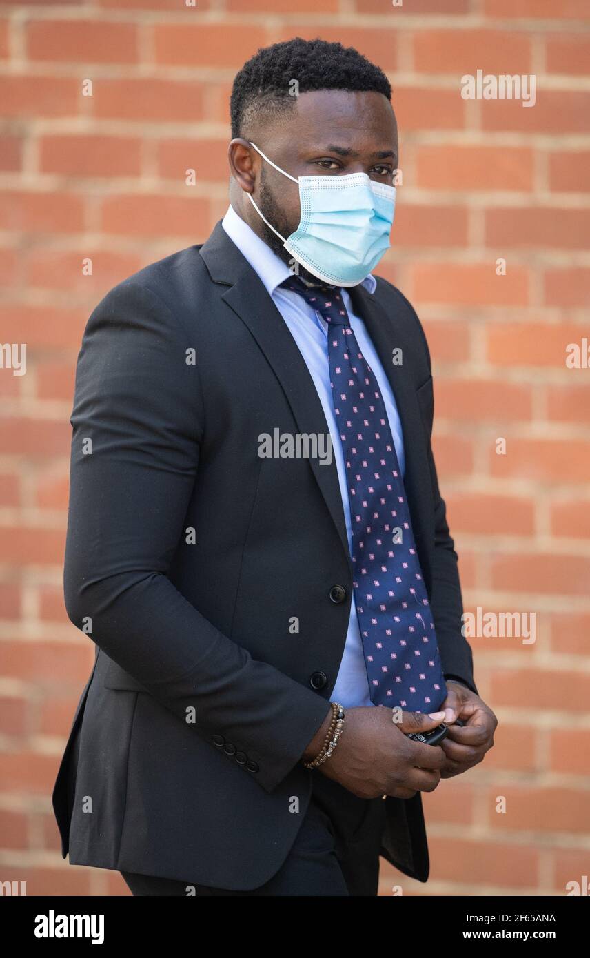 Ernest Boateng arrives at Central Bedfordshire Coroner???s Court for