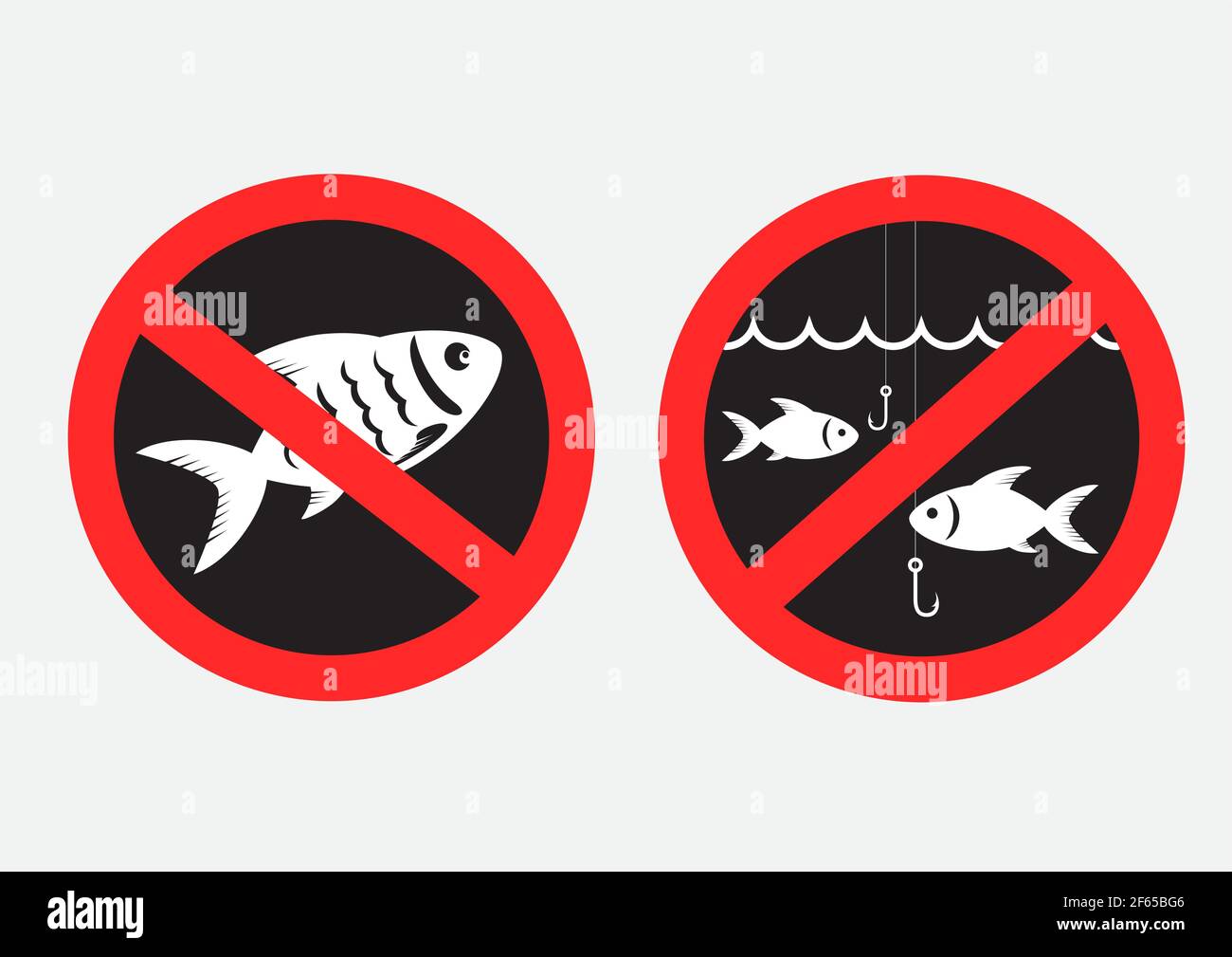 German Fishing Prohibited Sign Near Lake - NO FISHING Stock Image