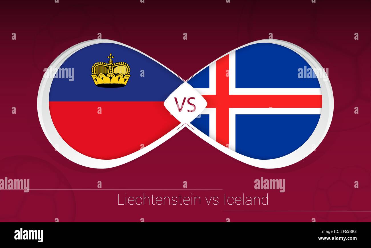 Liechtenstein vs Iceland in Football Competition, Group J. Versus icon