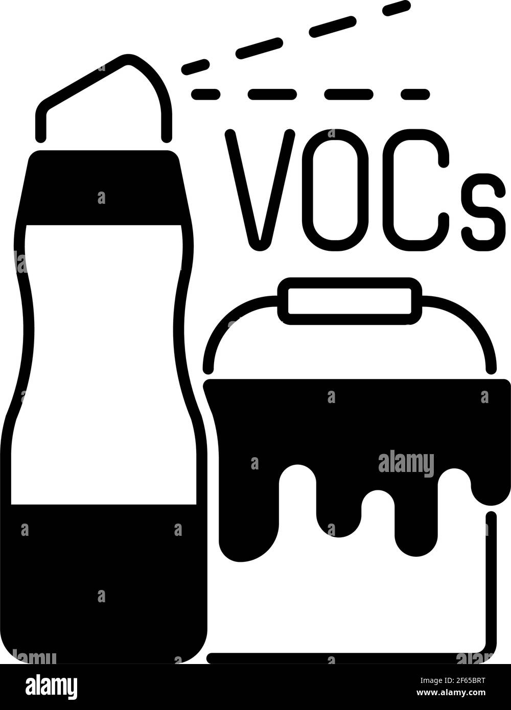 Household products black linear icon Stock Vector