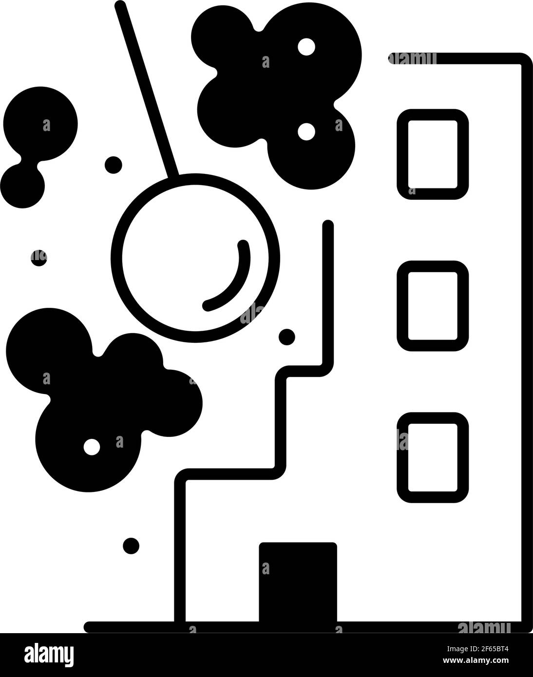 onstruction sites black linear icon Stock Vector