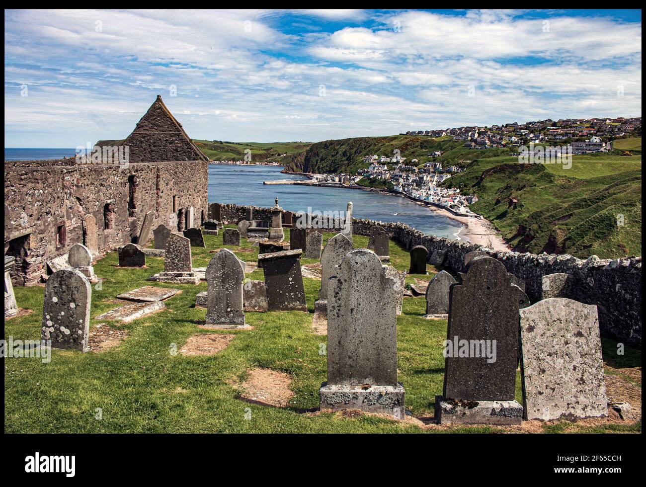 A view over Gardenstown N E Scotland Stock Photo Alamy
