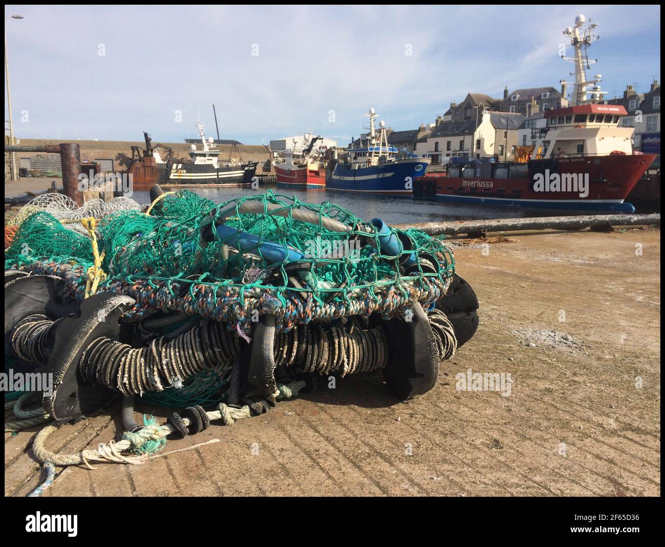 Fishing nets boats macduff hi-res stock photography and images - Alamy