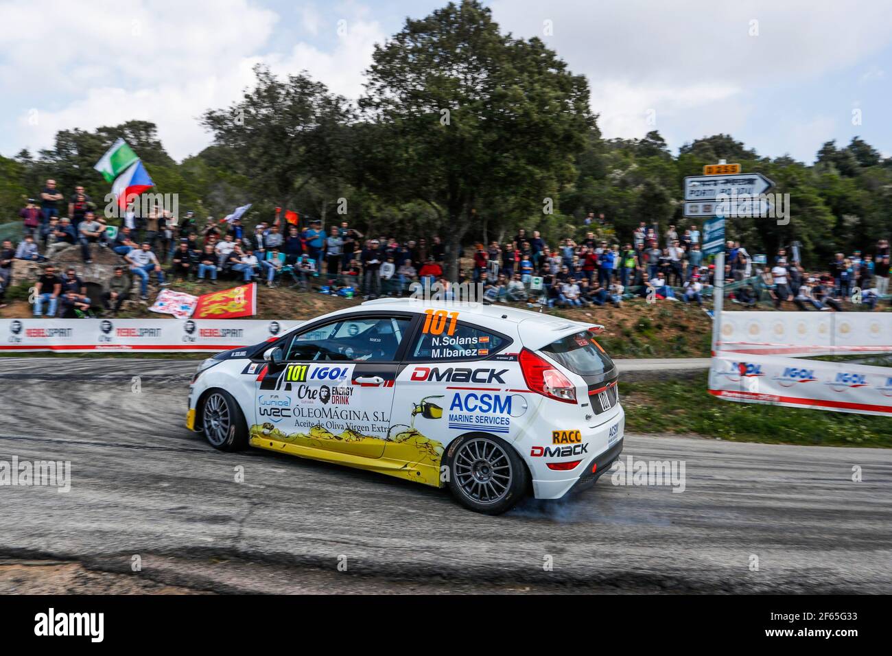 101 SOLANS Nil ( ESP) IBANEZ Miquel ( ESP ) Fiesta R2 Nil Solans Baldo Ford  WRC3 JWRC Action during the 2017 WRC World Rally Car Championship, Tour de  Corse rally from