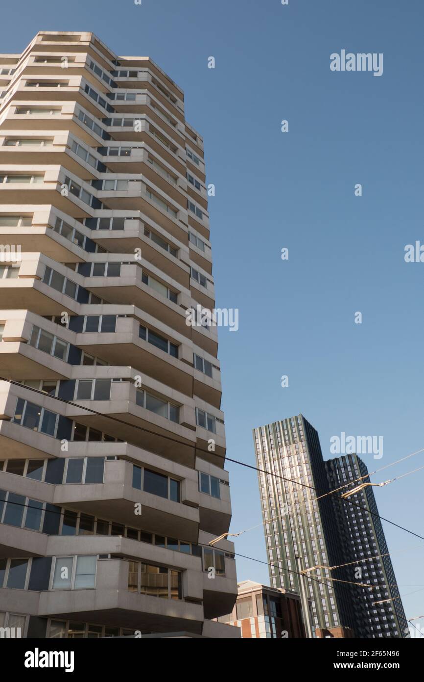 View of NLA Tower with 101 George Street building in background in Croydon Stock Photo