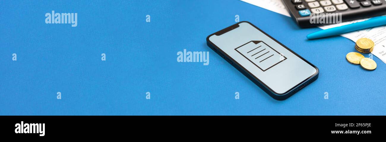 Digital document concept banner with copy space, new online documentation without any papers Stock Photo