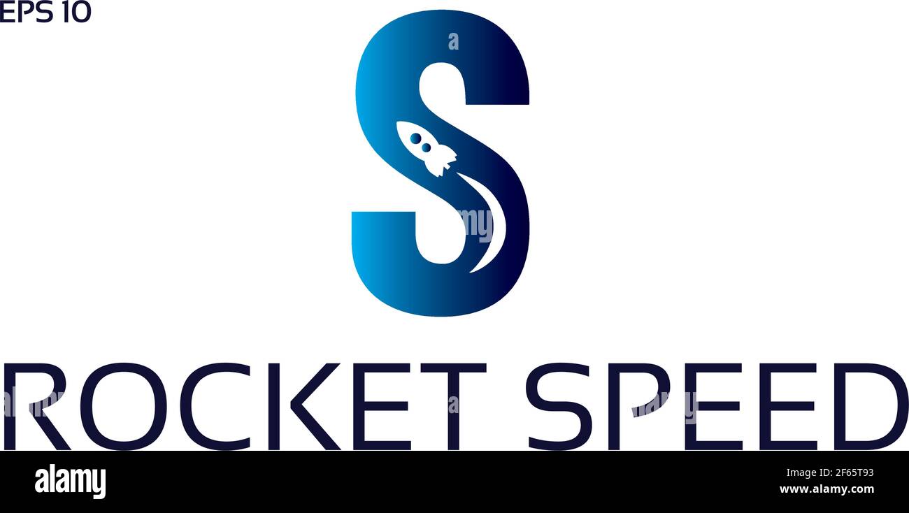 Letter S Rocket Logo Design Vector Illustration Icon Symbol Dream Child ...