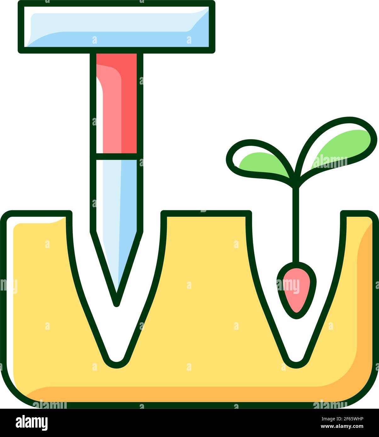 Dibbler RGB color icon Stock Vector