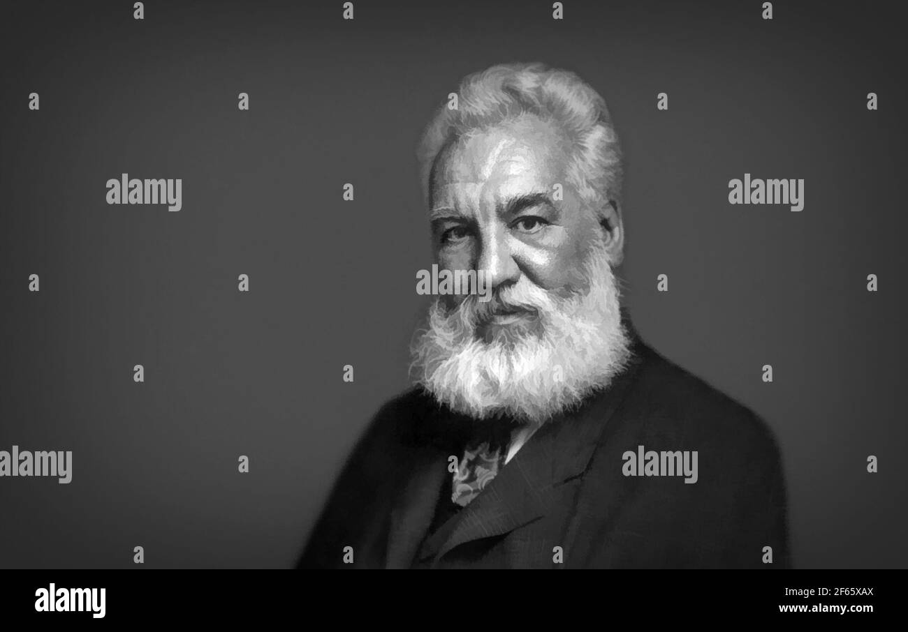 Alexander Graham Bell, 1847 – 1922, inventor, scientist, and engineer Stock Photo