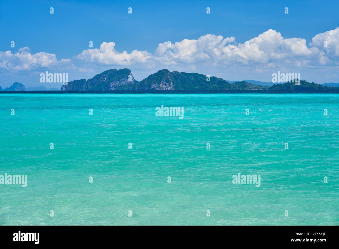 Tropical beach water background. travel destination, summer concept Stock Photo