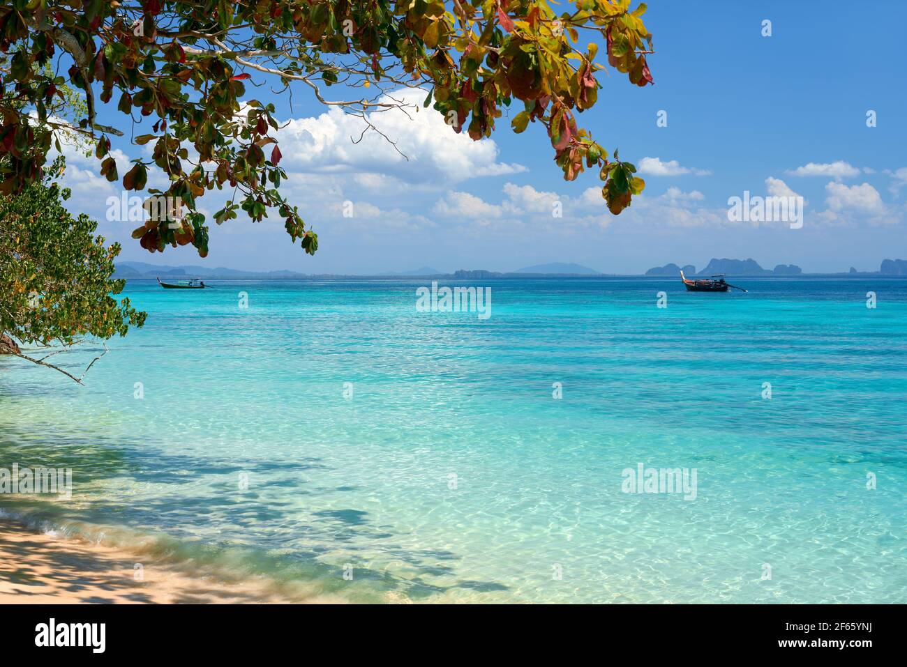 Sea background. Tropical island nature. Vacation travel destination, summer concept Stock Photo