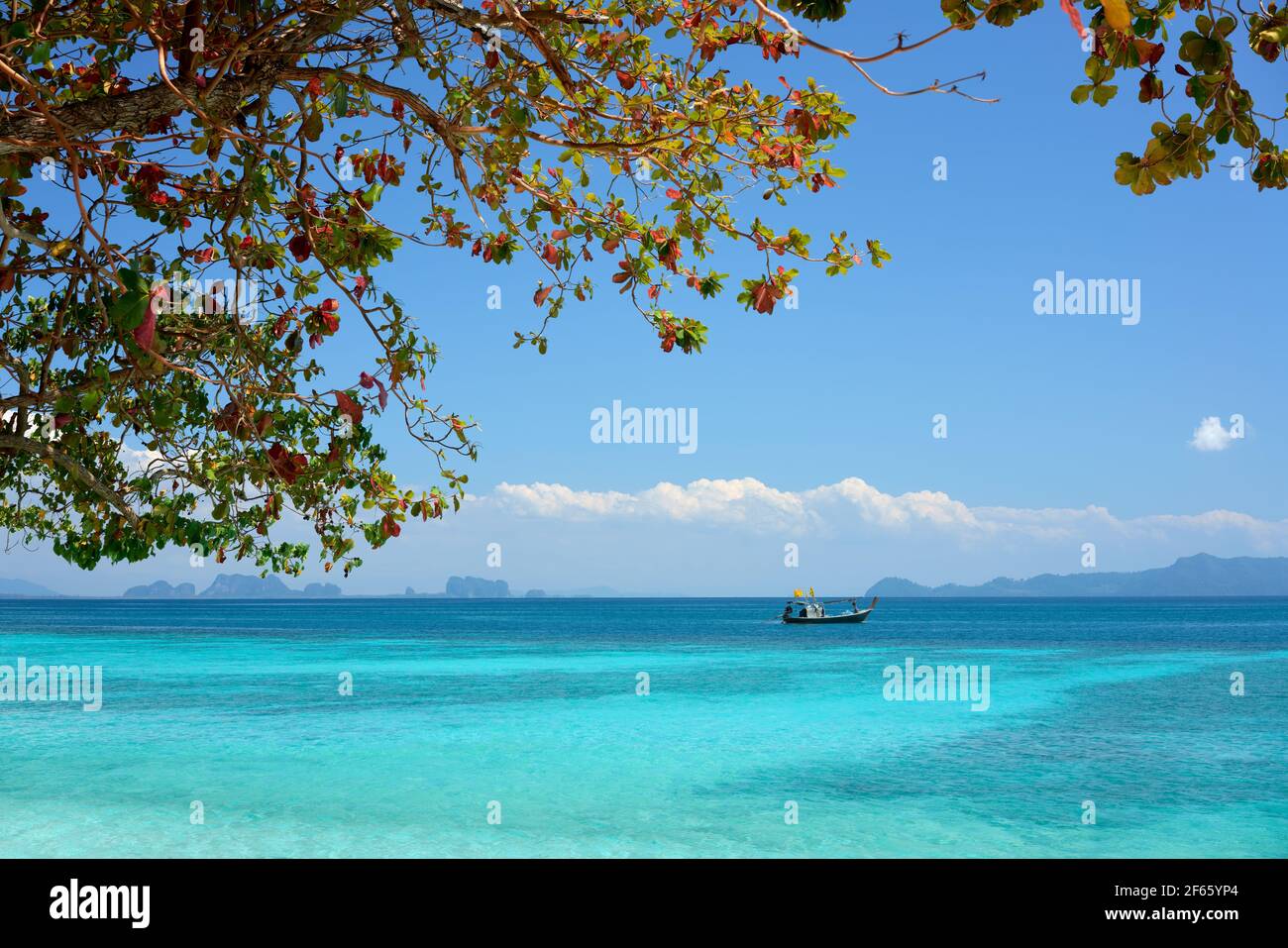 Sea background. Tropical island nature. Vacation travel destination, summer concept Stock Photo
